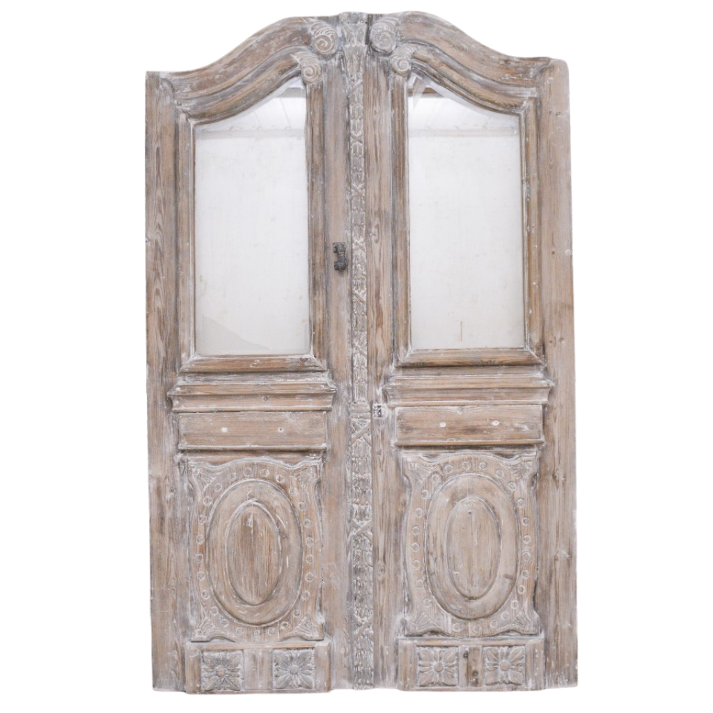 Entrance door with glass