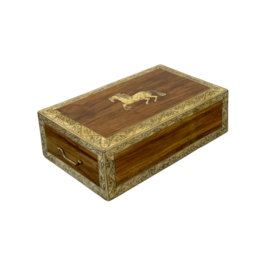Box with bone inlay
