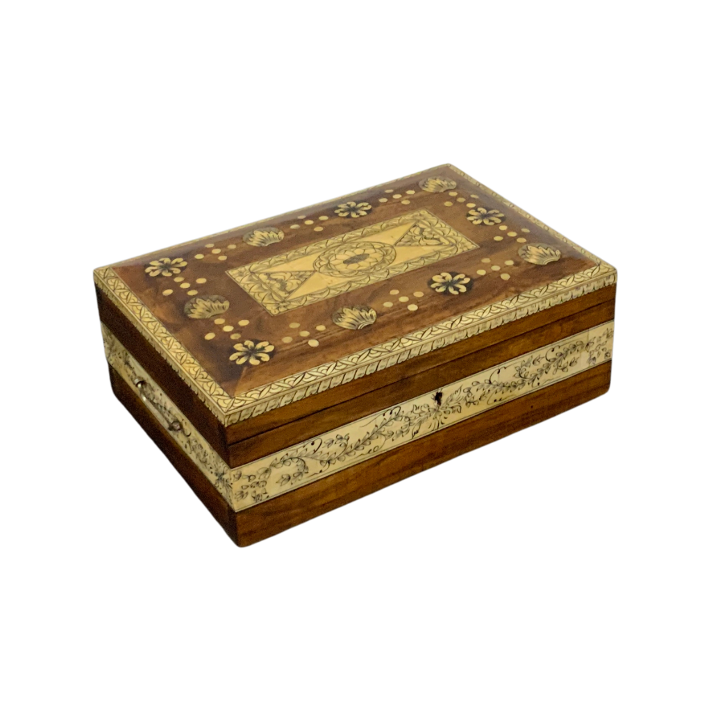 Box with bone inlay