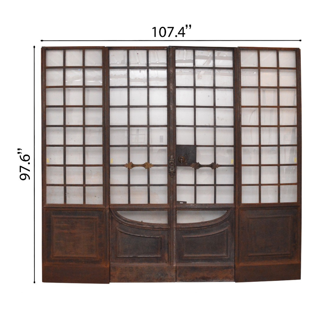 Double iron doors