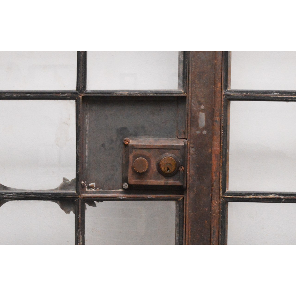Double iron doors