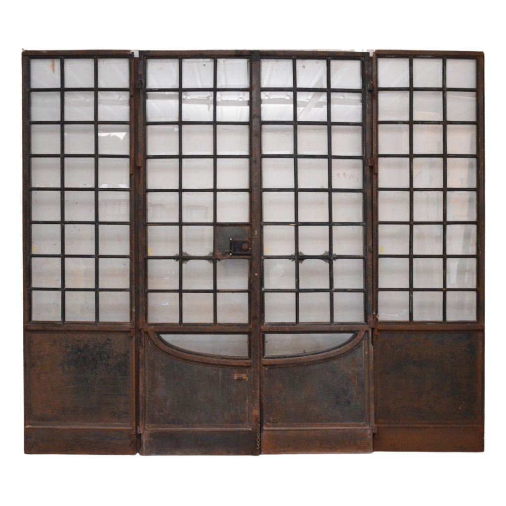 Double iron doors