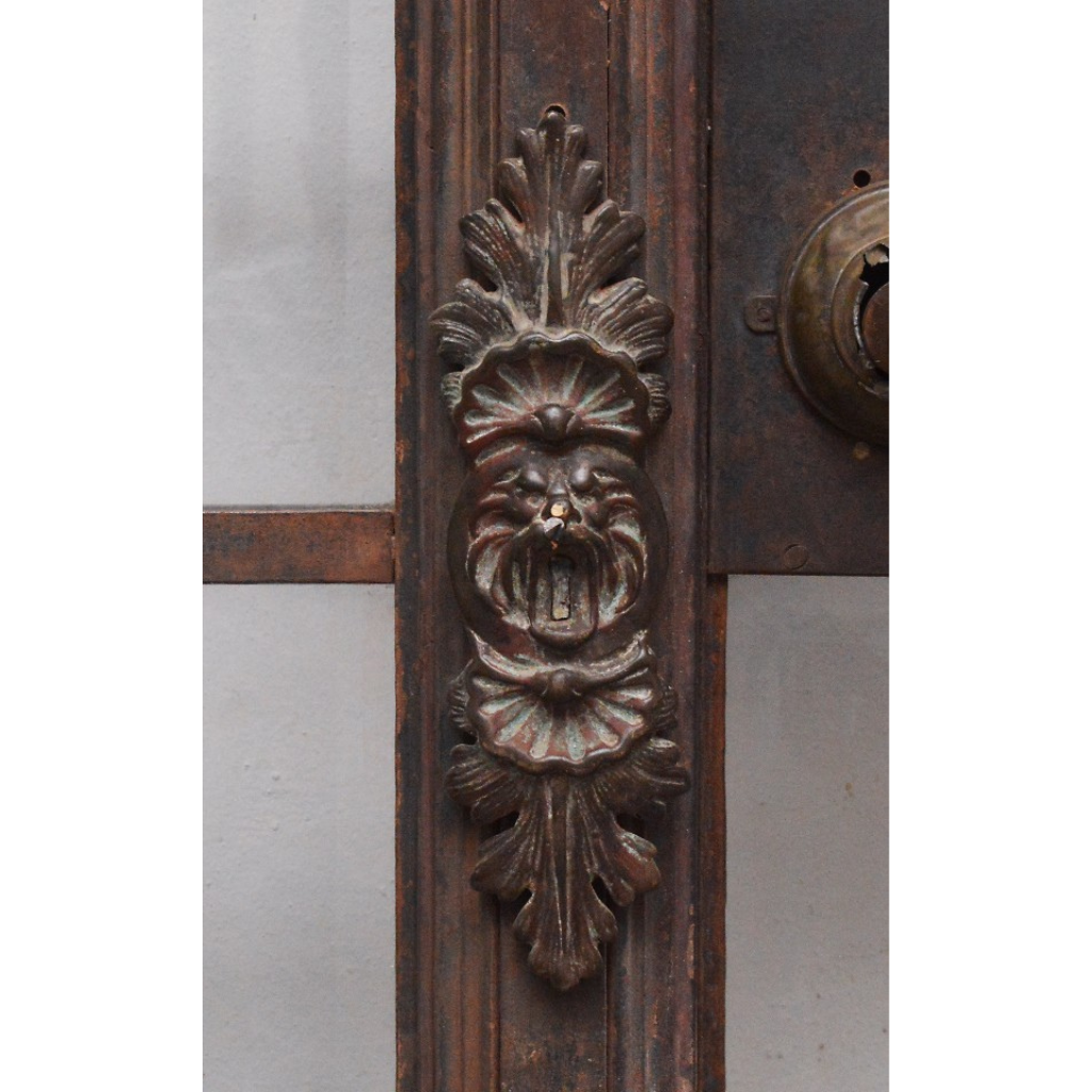 Double iron doors