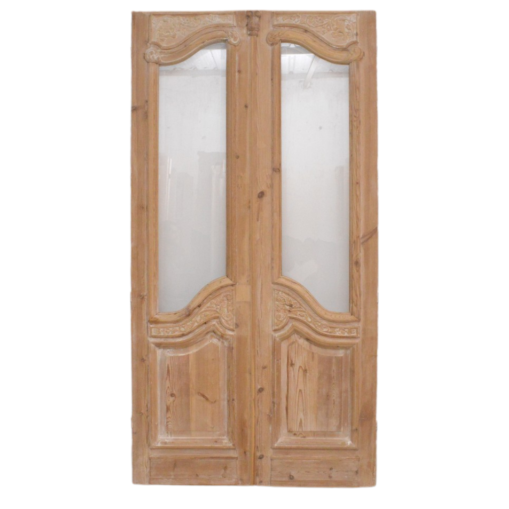 Pair glass doors