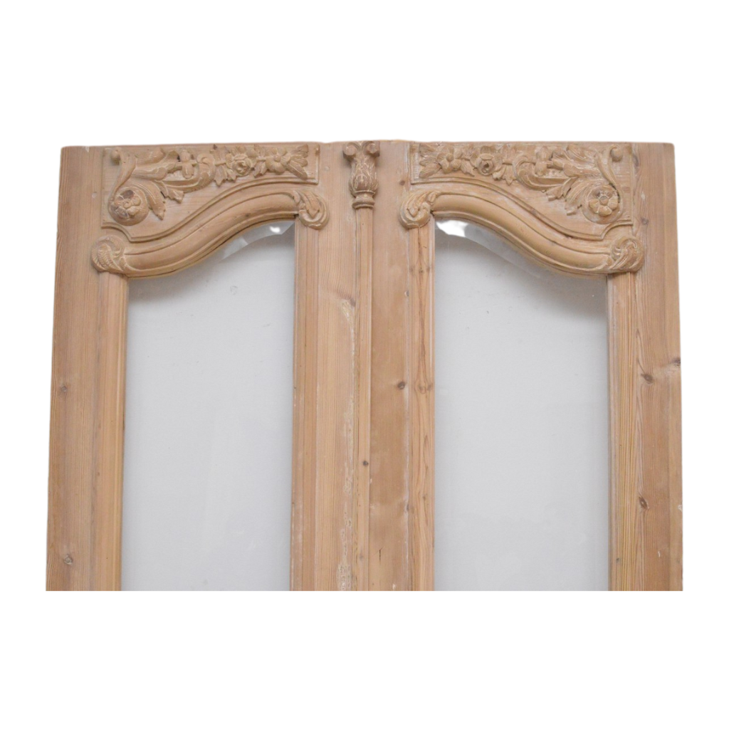 Pair glass doors