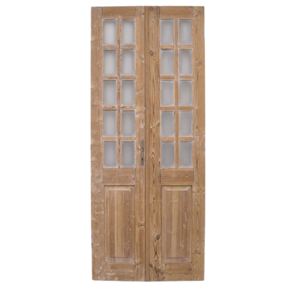 Pair glass doors