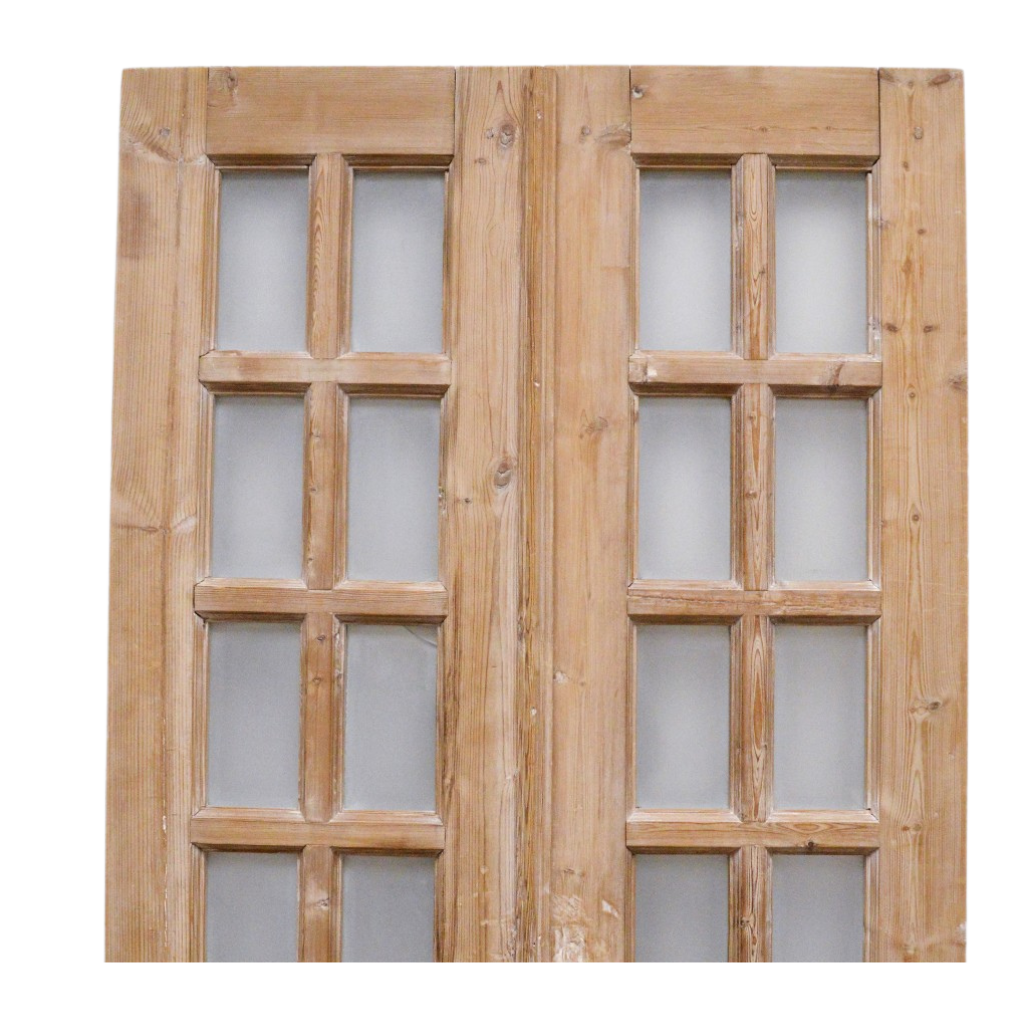 Pair glass doors