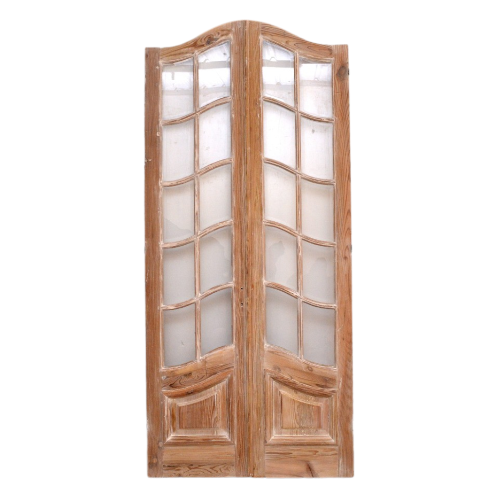 Pair glass doors