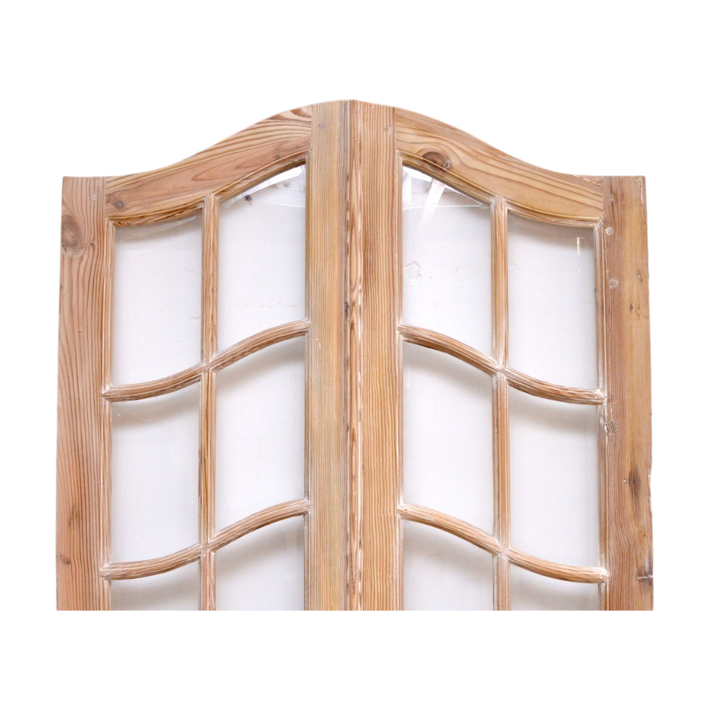 Pair glass doors