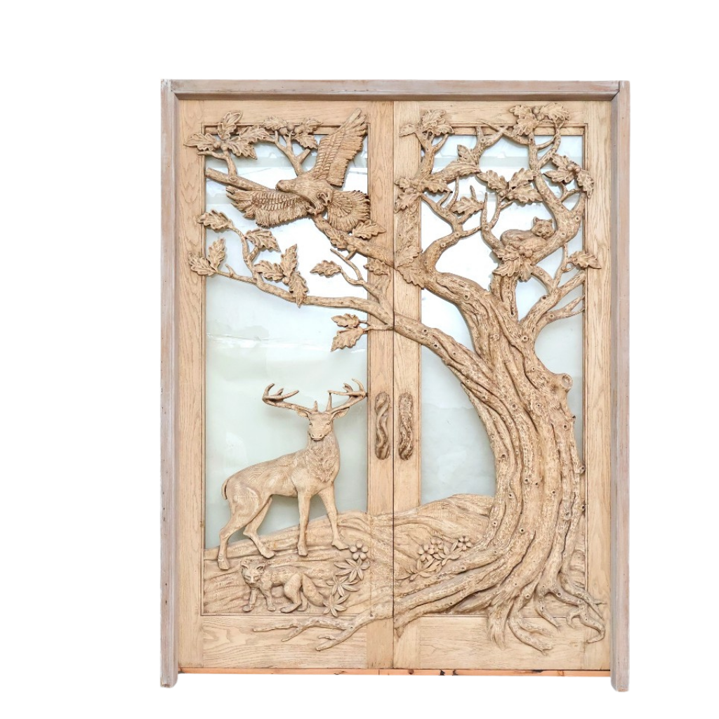 Carved door